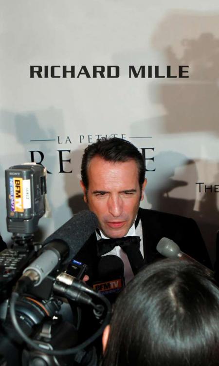 Jean Dujardin, oscar du meilleur acteur pour The Artist, lors de la soirée sponsorisée par Richard Mille. © Donato Sardella