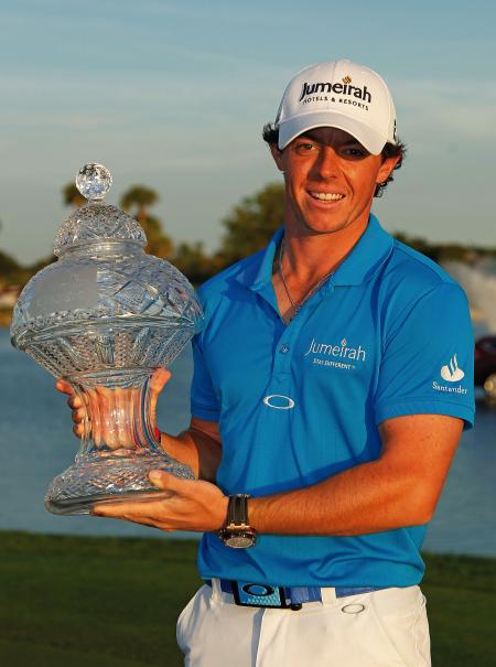 Rory Mcllroy avec au poignet la Royal Oak Offshore Grand Prix d'Audemars Piguet. 