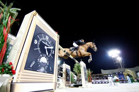 Edwina Tops-Alexander pendant le Global Champions Tour dont Jaeger-LeCoultre est partenaire. ©Stefano Grasso