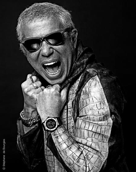 Laurent Picciotto avec la très rock Skull Bang d'Hublot. © Stéphane Bourgies