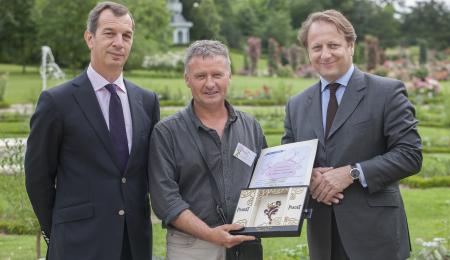 Philippe Leopold Metzger, CEO Piaget, Jérôme Rateau, premier prix, Olivier Perruchot, Directeur Piaget France et UK.