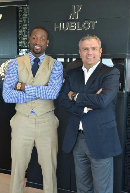 Dwyane Wade avec Ricardo Guadalupe, CEO de Hublot.