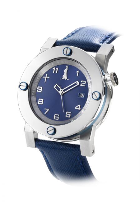 The Chinese watchmaker - montre en acier, automatique - cadran bleu