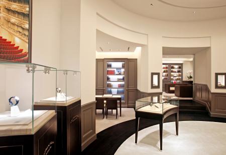 Intérieur de la boutique A.Lange & Söhne à Dubail.