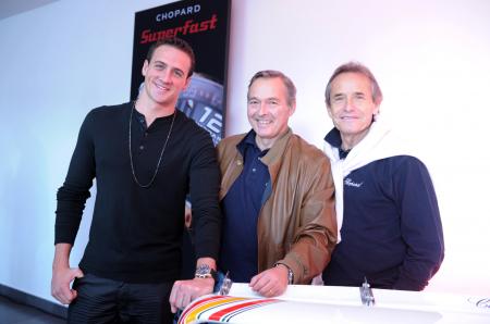 Ryan Lochte, Karl-Friedrich Scheufele et Jacky Ickx. 