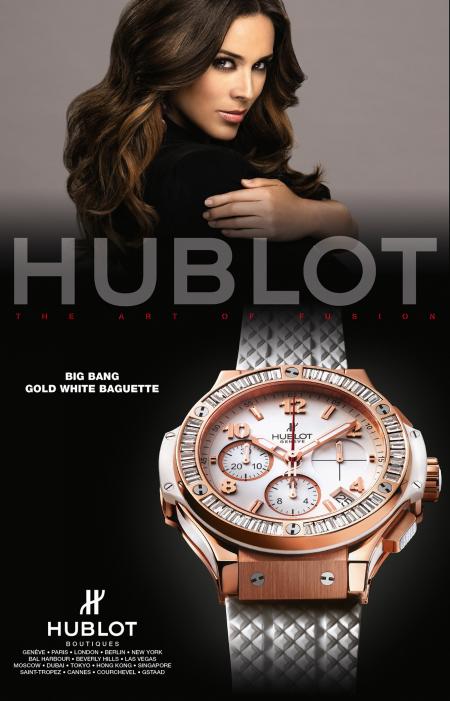 Campagne de publicité Hublot avec Jacky Bracamontes. 