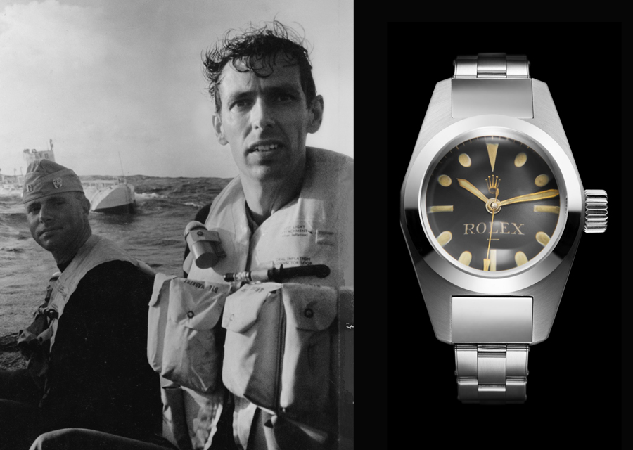 Don Walsh et Jacques Piccard en 1960 - Deepsea Special de Rolex