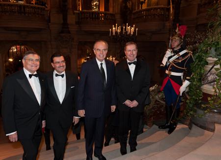 Jean-Louis Beffa, Juan-Carlos Torres, Frédéric Mitterrand et Bernard Stirn, Président de l’Opéra