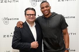 Aldo Magada, CEO et Président de Zenith, avec Russell Westbrook