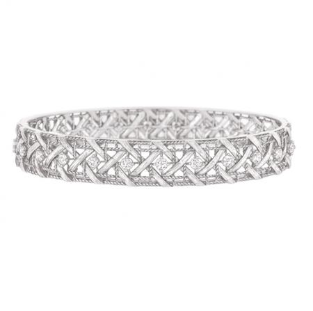 Bracelet My Dior en or blanc et diamants