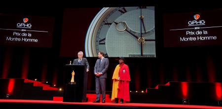 Dr Helmut Crott (Propriétaire de la marque Urban Jürgensen & Sonner, marque lauréate du Prix de la Montre Homme 2014) et Guillaume Barazzone (Conseiller national et conseiller administratif de la Ville de Genève)