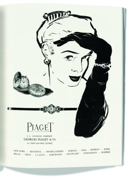 Publicité Piaget. La Suisse Horlogère. 1955 - ©Archives Piaget