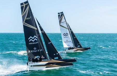 Les deux trimarans Spindrift Racing - Zenith - © Eloi Stichelbaut