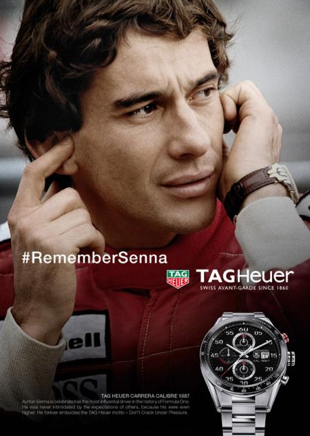 Ayrton Senna reprend sa place dans la famille des ambassadeurs TAG Heuer