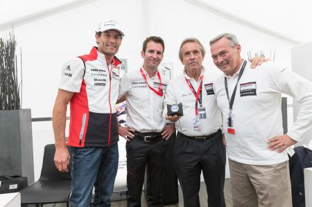 Mark Webber, Romain Dumas, Jacky Ickx et Karl Friedrich Scheufele