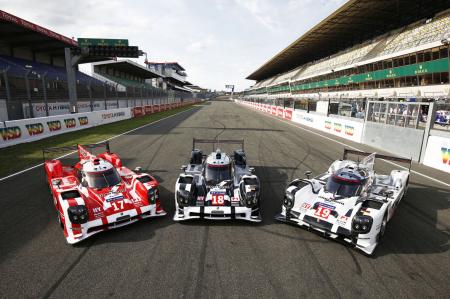 Les trois Porsche 919 Hybrid 