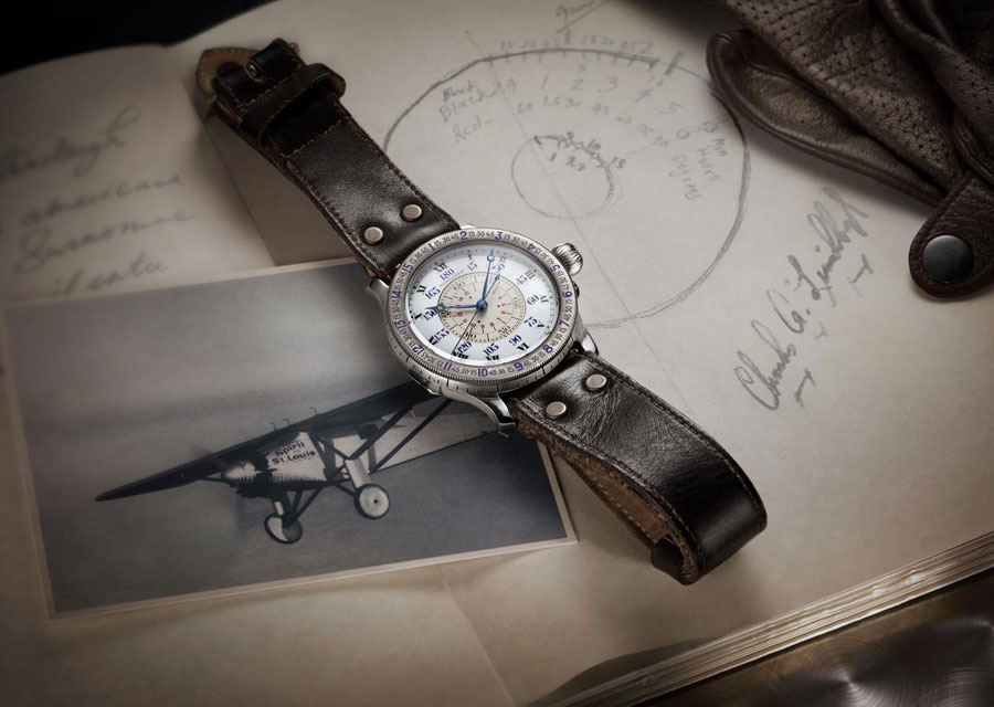 La montre à angle horaire originelle conçue par Lindbergh et Longines