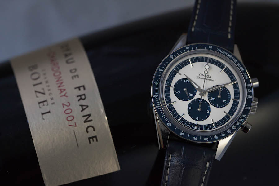 Montre OMEGA Speedmaster CK2998 - Acier - Cadran bleu et argenté - Mouvement chronographe à remontage manuel Omega 1861 - Bracelet cuir bleu