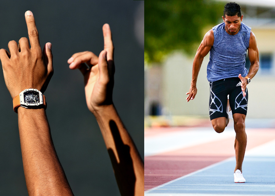 Wayde Van Niekerk avec le Tourbillon RM 27-02