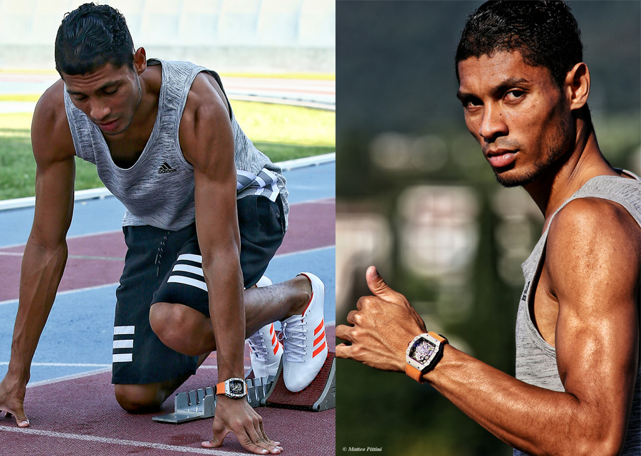 Wayde Van Niekerk avec le Tourbillon RM 27-02