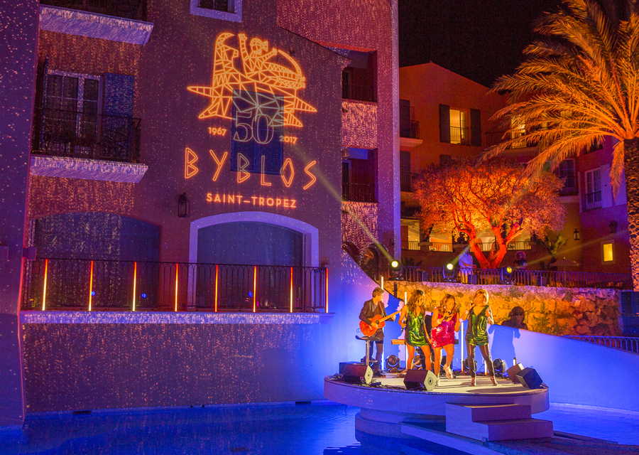 Soirée d'anniversaire des 50 ans de l'Hôtel Byblos le 26 mai 2017