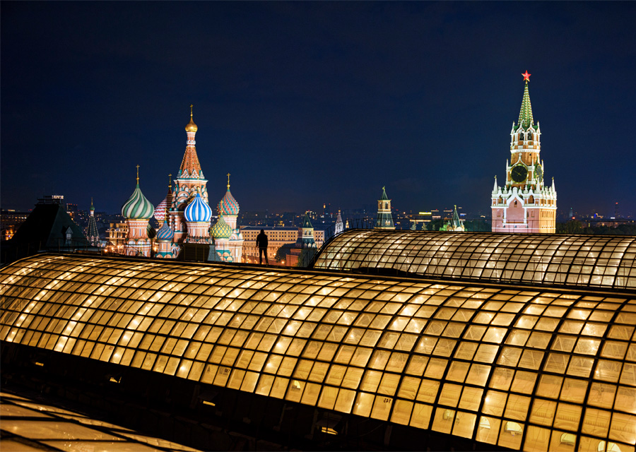 La Place Rouge depuis les toits du Goum : Moscou