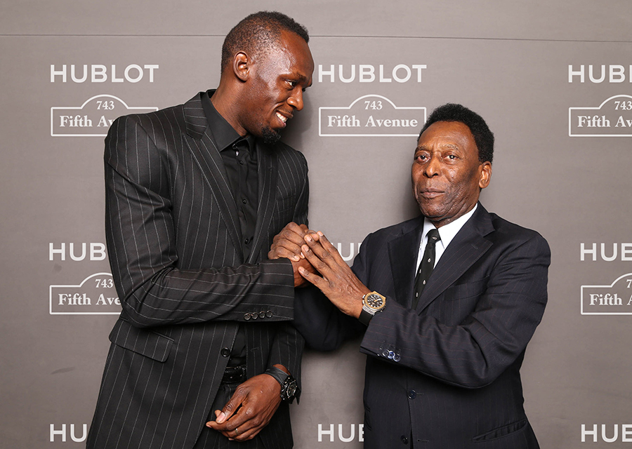 Usain Bolt et Pelé, ambassadeurs Hublot