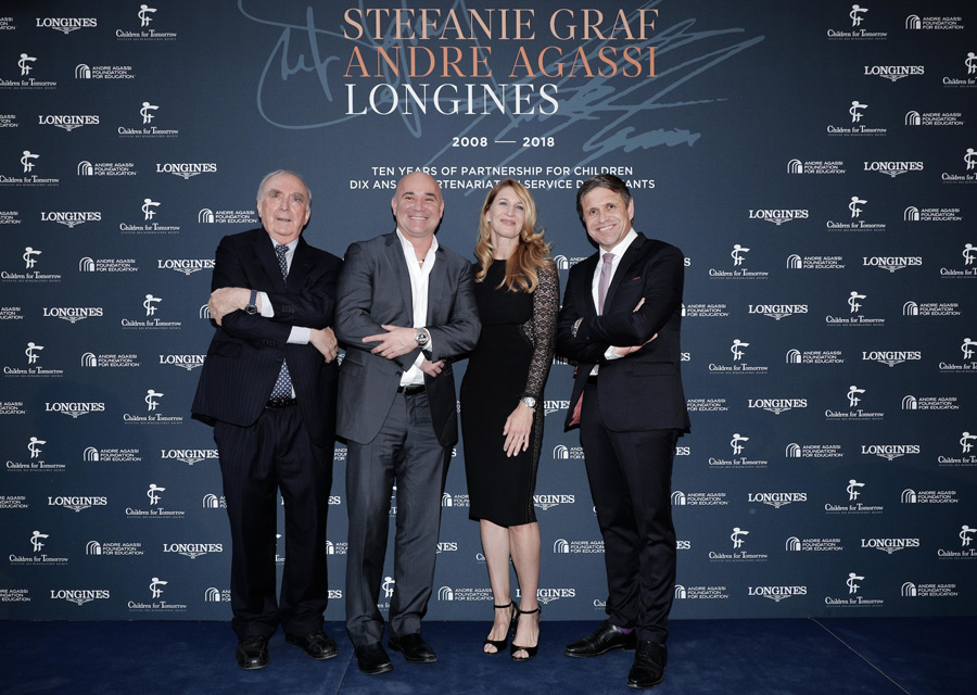 Gala de charité Longines pour soutenir Steffie Graff et Andre Agassi dans leurs actions caritatives