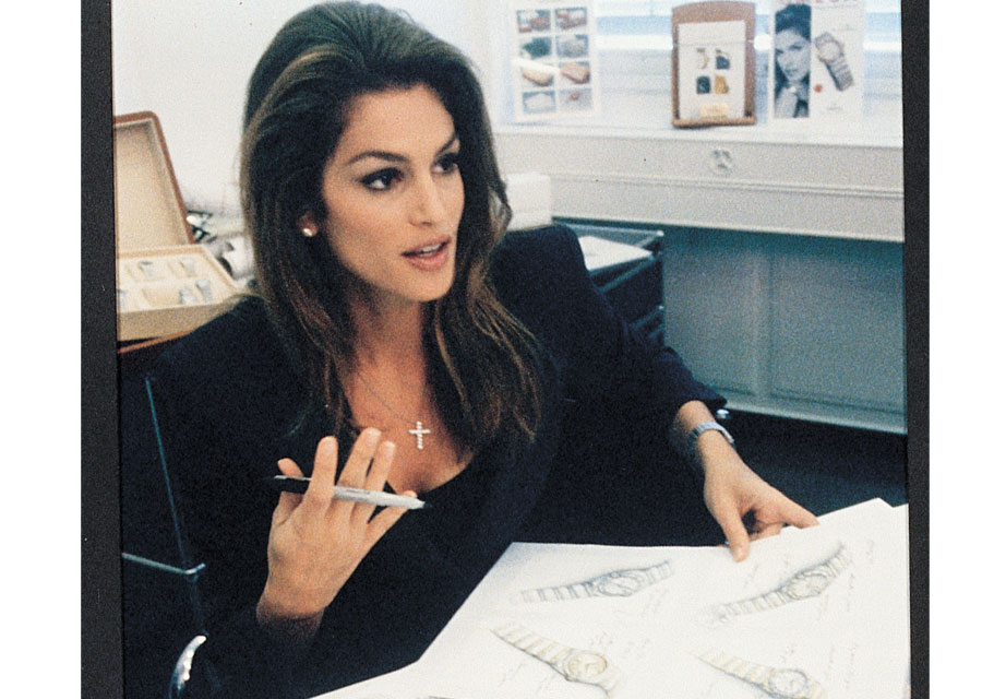 Cindy Crawford, ambassadrice d'Omega - 1995