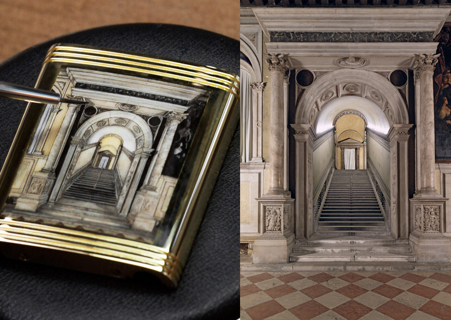 Jaeger-LeCoultre, une Reverso en hommage à la Scuola Grande di San Rocco de Venise - crédit photo (à gauche) Johann Sauty