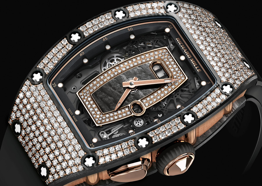 SIHH 2017, Richard Mille RM 037 en carbone NTPT serti de diamants 