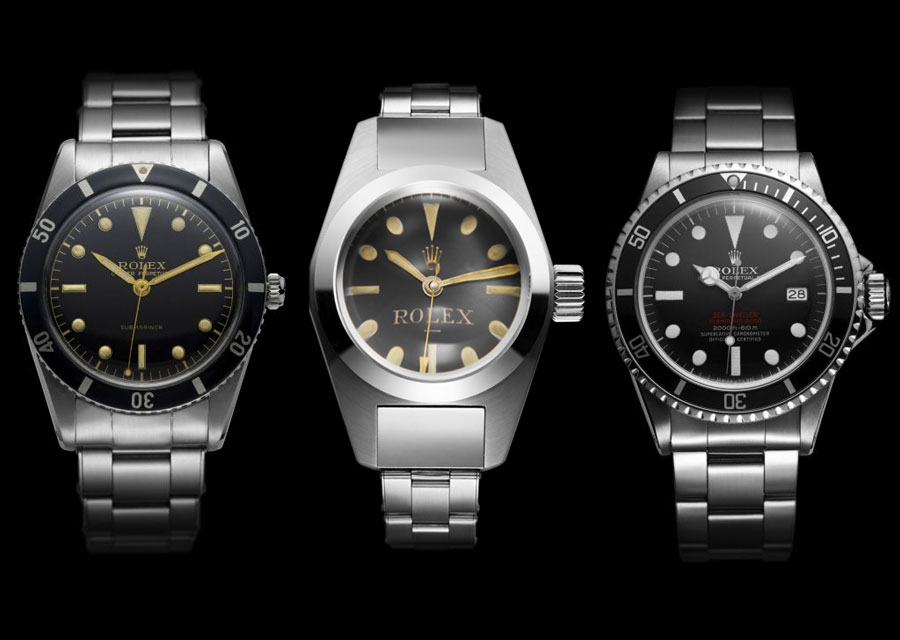 Rolex Submariner de 1953 - Rolex Deep Sea Special de 1960 - Rolex Sea-Dweller de 1967