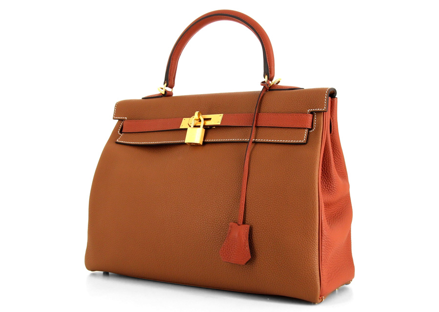 Le Hermès Kelly 35 cm en cuir togo bicolore