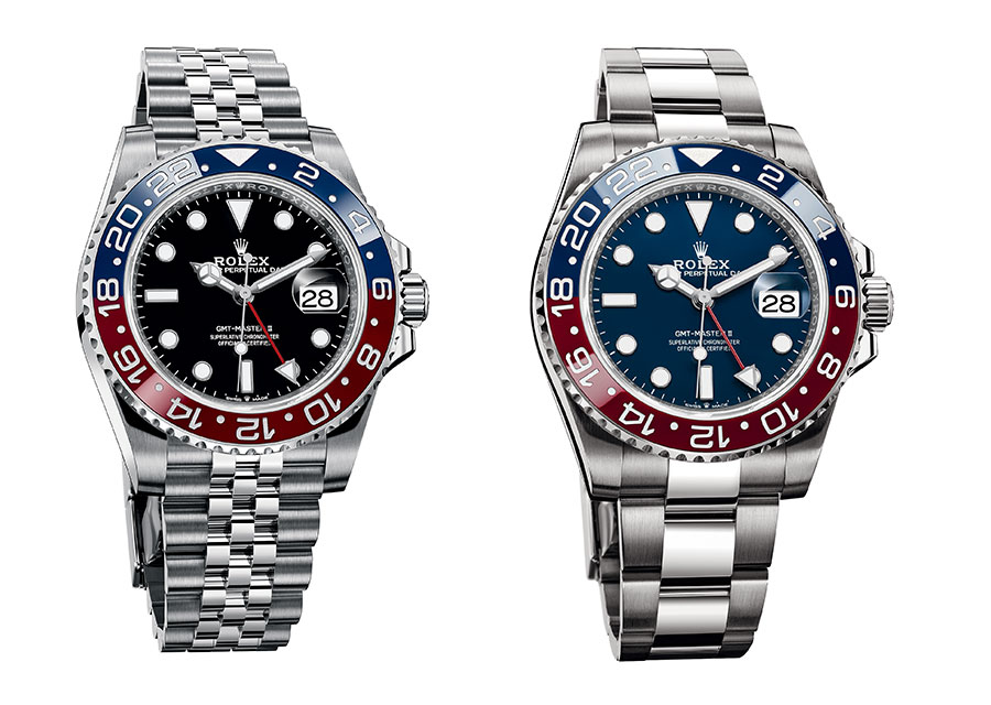 Rolex GMT 2 or gris et déclinaison en acier