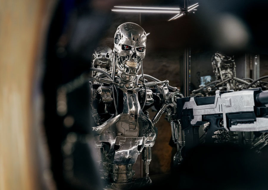 Le robot T-800 de Terminator à l'exposition Extraordinary Friendships