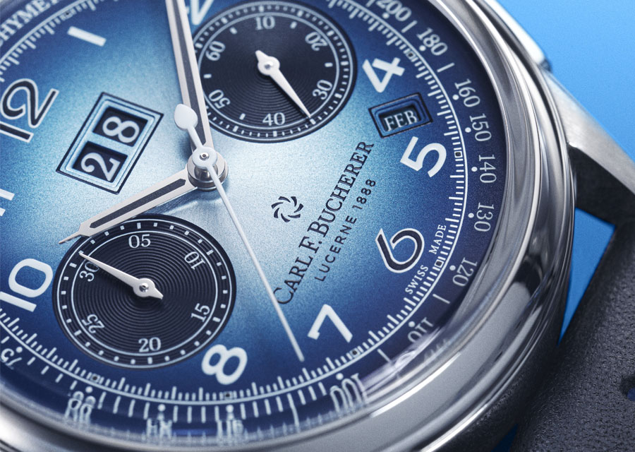 Montre sportive en cadeau de dernière minute pour Noël : le chronographe Carl F. Bucherer Heritage BiCompax Annual Bucherer Blue