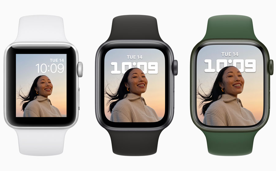 Les montres connectées AppleWatch en sont à leur 7ème génération