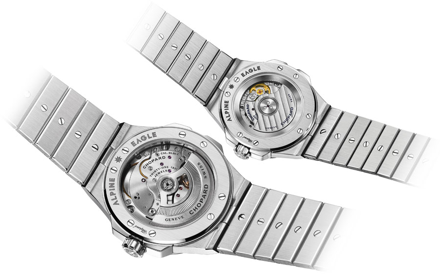 Montres sport chic en acier Chopard Alpine Eagle homme et femme