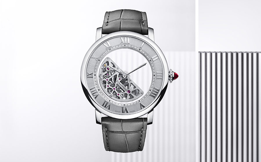 Montre Cartier Masse Mystérieuse en platine 