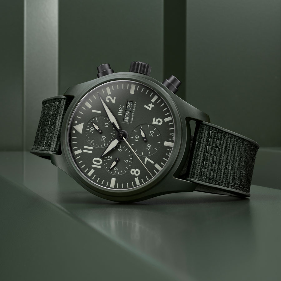 La Montre d'Aviateur Chronographe Top Gun Édition"Woodland" d'IWC