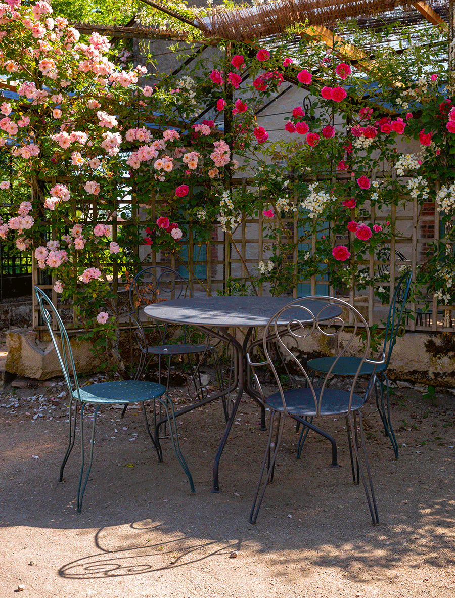 Le restaurant La Volière pour un déjeuner à l'ombre des roses