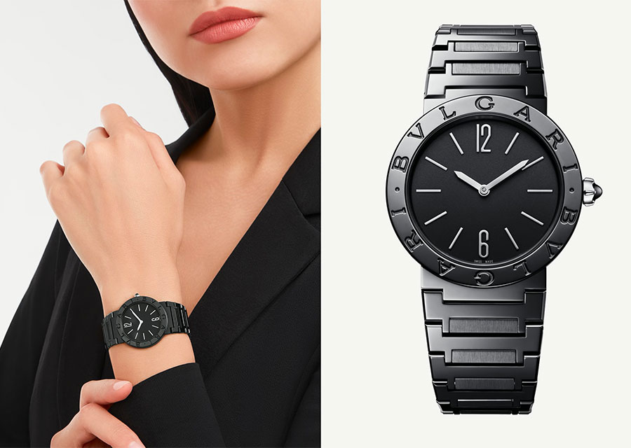 Avec son mouvement quartz et sa taille de 33 mm, la Bulgari-Bvlgari s'impose comme une montre féminine et de caractère.