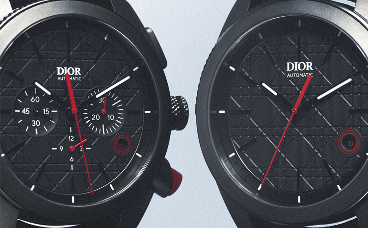 Les nouvelles Chiffre Rouge de Dior : versions chronographe et trois aiguilles.