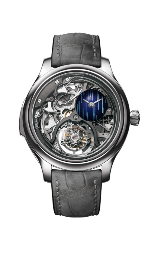 H. Moser & Cie – Endeavour Minute Repeater Cylindrical Tourbillon Skeleton Cosmic Rain
