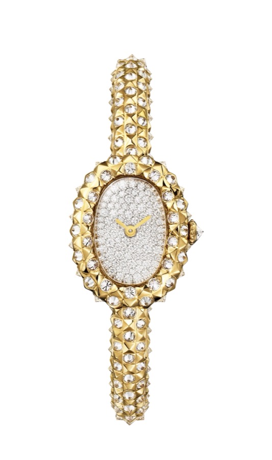 Cartier – Montre Baignoire motif Clous de Paris