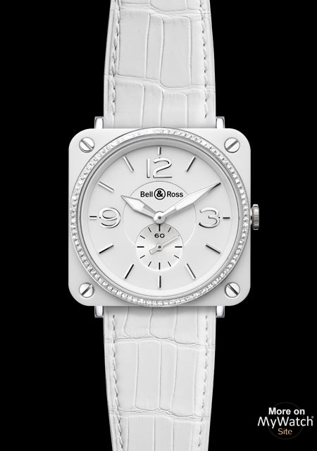 Bell & Ross BR S White Ceramic & Diamonds  AVIATION BRS-WH-CEDIAM/SCE  CÃ©ramique Blanche - Diamants