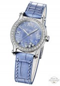 Happy Sport Automatic Bleu diamants