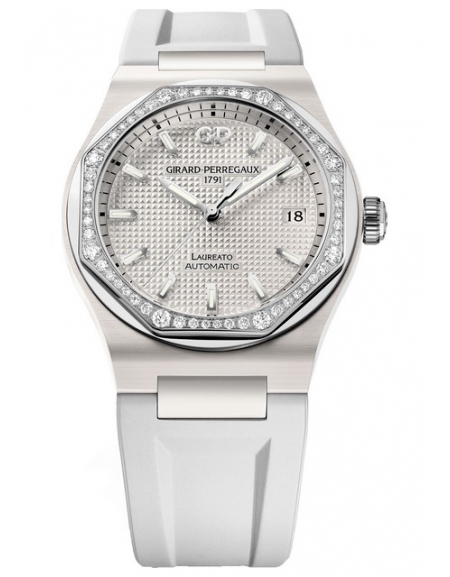 Laureato Ceramics-Céramique blanche sur bracelet céramique blanche 38mm