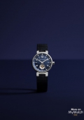 Tambour Moon Star Blue & Diamants Chronographe