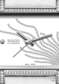 Rado Tradition 1965 Cadran boîtier diamants + bracelet blanc